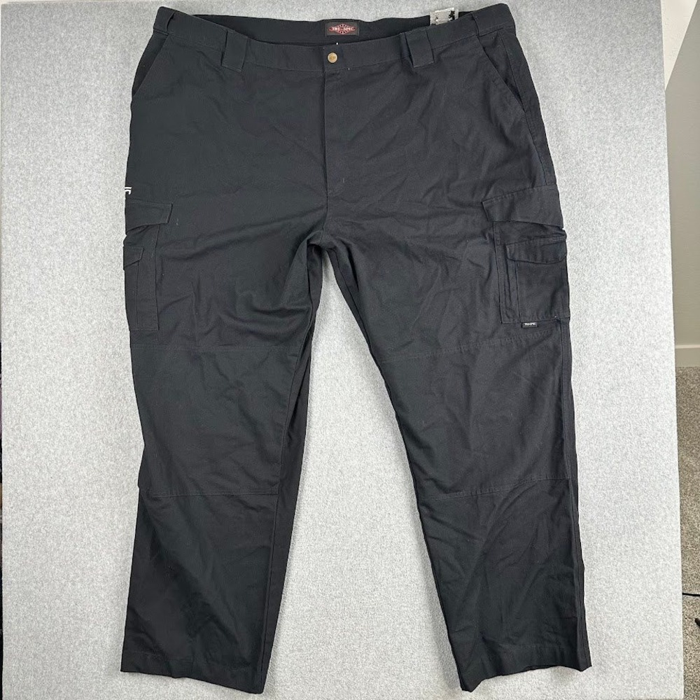 NEW TRU-SPEC 24-7 Series Black Tactical Cargo Pants Mens 54 Unhemmed Tesla Logo‎